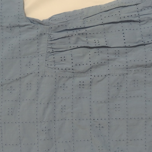 Madewell Button-Front V-Neck Mini Dress, Color Tranquil Lake Size M - Picture 14 of 16